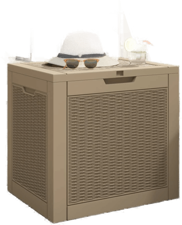 Vidaxl Hageoppbevaringsboks lysebrun 55,5x43x53 cm