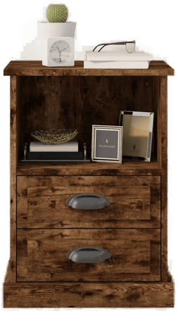 Vidaxl Nattbord røkt eik 43x36x60 cm