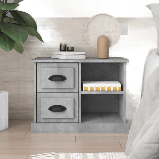 Vidaxl Nattbord betonggrå 60x35,5 cm