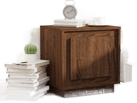 Vidaxl Nattbord brun eik 44x35 cm