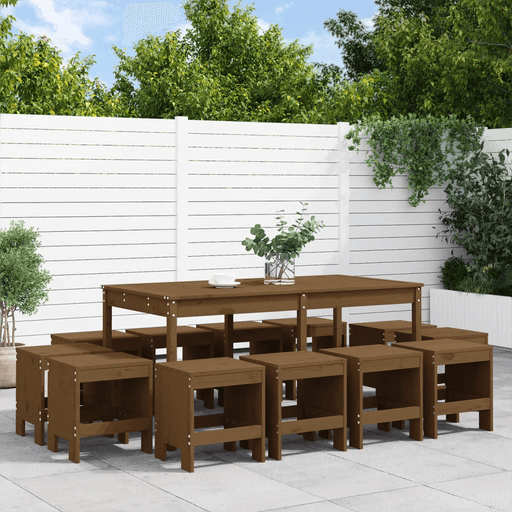 Vidaxl Utendørs spisestue 13 deler