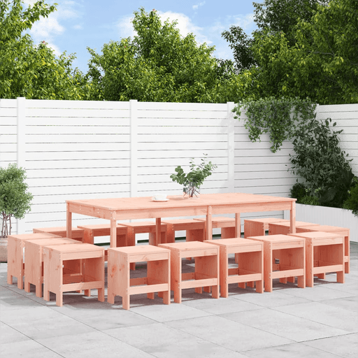 Vidaxl Utendørs spisestue 17 deler