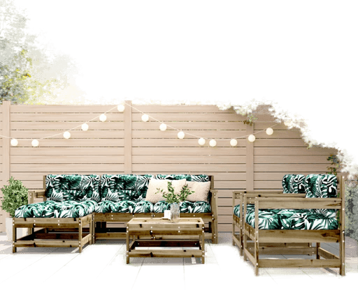 Vidaxl Hagesofagruppe 7 deler