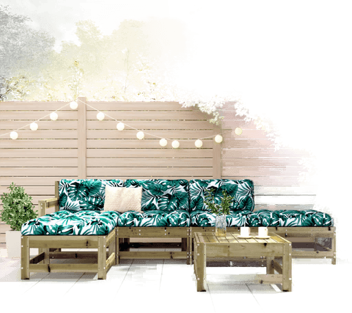 Vidaxl Hagesofagruppe 6 deler