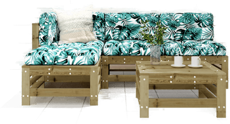 Vidaxl Hagesofagruppe 5 deler