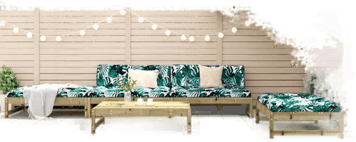 Vidaxl Hagesofagruppe 5 deler