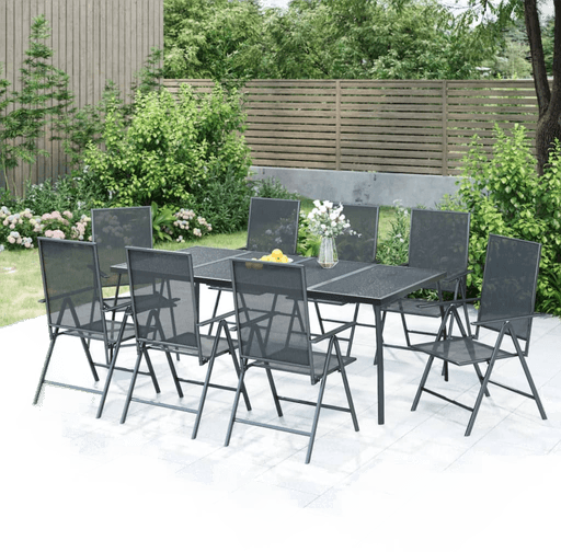 Vidaxl Utendørs spisestue 9 deler