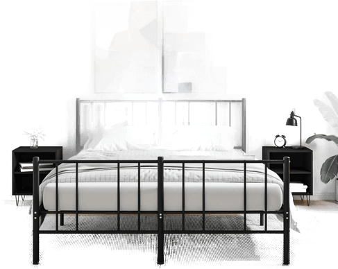 Vidaxl Nattbord 2 stk svart 40x30 cm