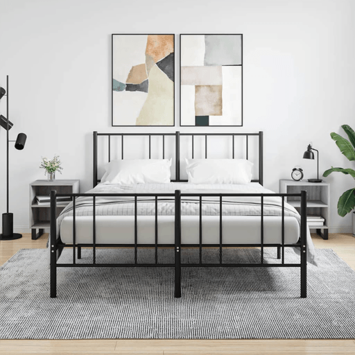 Vidaxl Nattbord 2 stk grå 40x30x50 cm