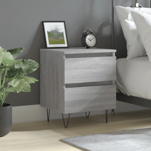 Vidaxl Nattbord grå sonoma 40x35 cm