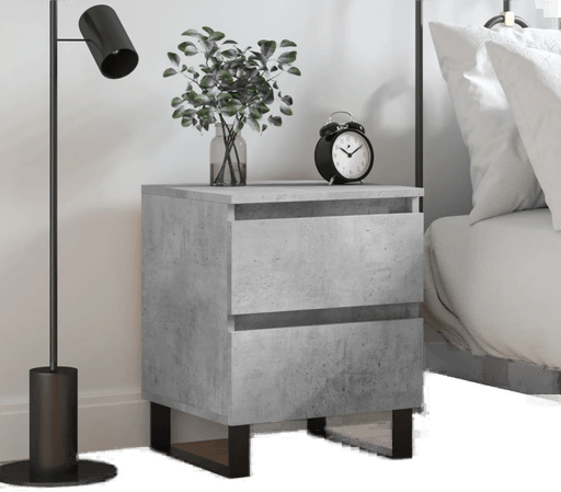 Vidaxl Nattbord betonggrå 40x35 cm