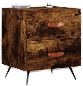 Vidaxl Nattbord røkt eik 40x35 cm