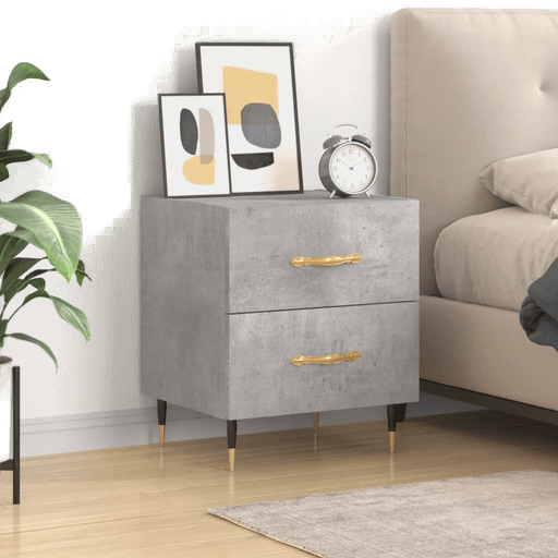 Vidaxl Nattbord betonggrå 40x35 cm