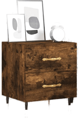 Vidaxl Nattbord røkt eik 40x35 cm