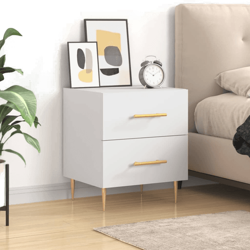 Vidaxl Nattbord hvit 40x35 cm