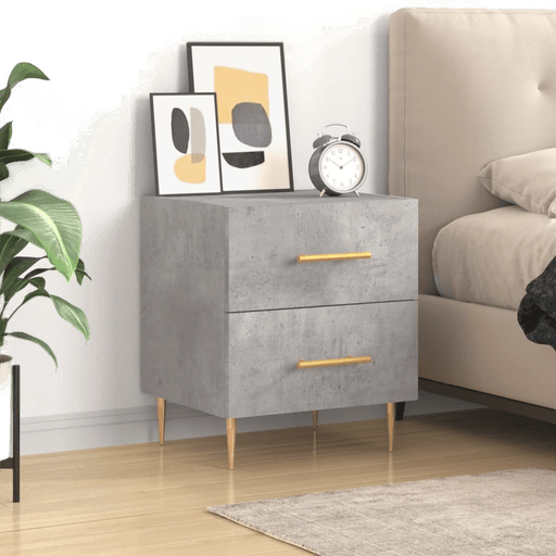 Vidaxl Nattbord betonggrå 40x35 cm