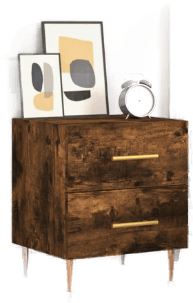 Vidaxl Nattbord røkt eik 40x35 cm