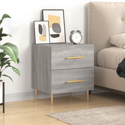 Vidaxl Nattbord grå sonoma 40x35 cm