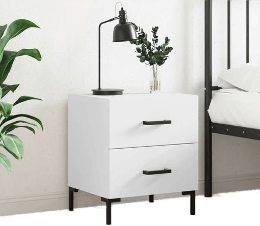 Vidaxl Nattbord hvit 40x35 cm