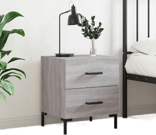 Vidaxl Nattbord grå sonoma 40x35 cm