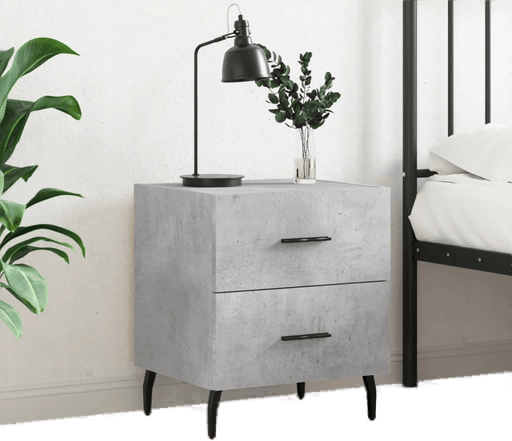 Vidaxl Nattbord betonggrå 40x35 cm