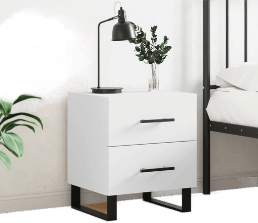 Vidaxl Nattbord hvit 40x35 cm