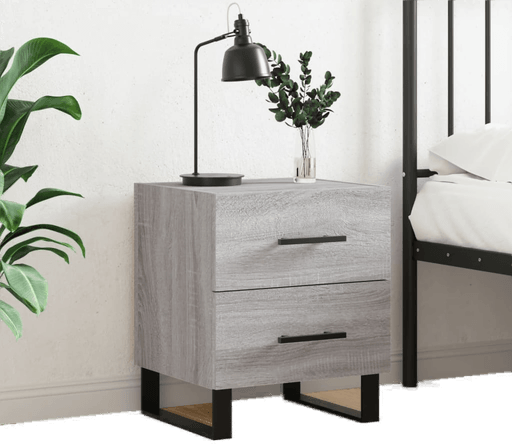 Vidaxl Nattbord grå sonoma 40x35 cm