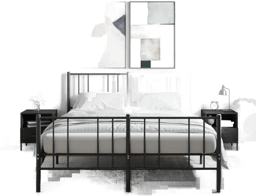 Vidaxl Nattbord 2 stk svart 40x35 cm