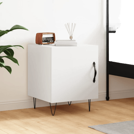 Vidaxl Nattbord hvit 40x40 cm