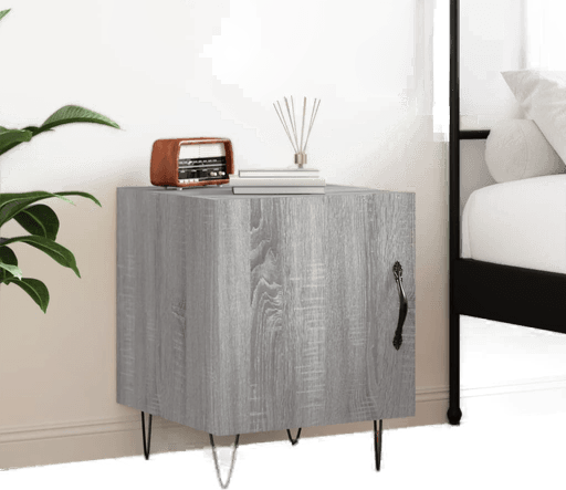 Vidaxl Nattbord grå sonoma 40x40 cm