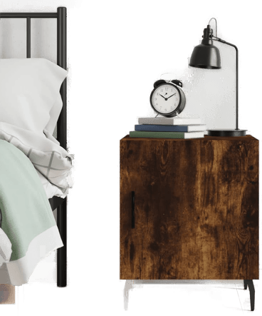 Vidaxl Nattbord røkt eik 40x40 cm