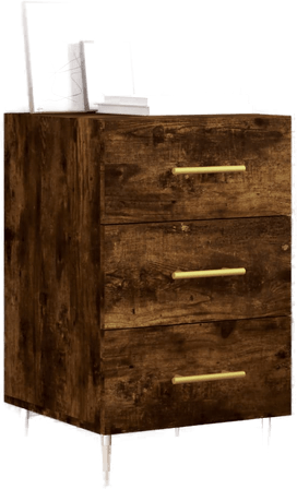 Vidaxl Nattbord røkt eik 40x40 cm