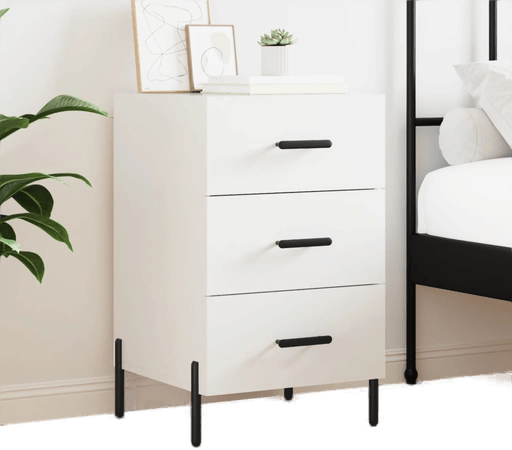 Vidaxl Nattbord hvit 40x40x66 cm