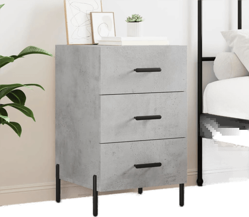 Vidaxl Nattbord betonggrå 40x40 cm