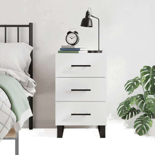 Vidaxl Nattbord hvit 40x40 cm