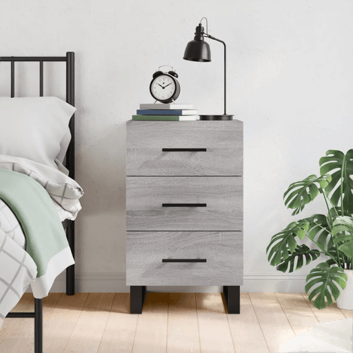 Vidaxl Nattbord grå sonoma 40x40 cm