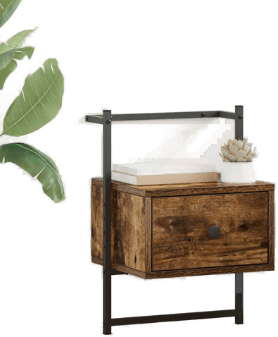 Vidaxl Nattbord veggmontert 2 stk røkt eik