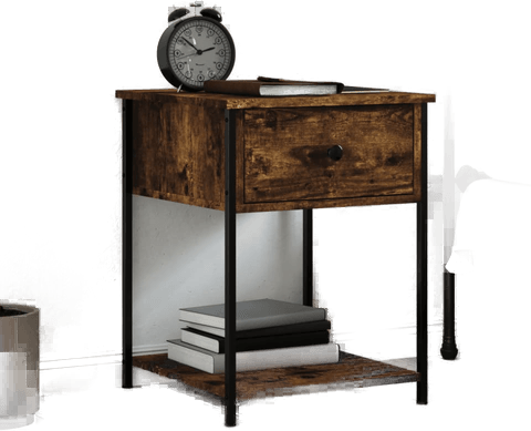 Vidaxl Nattbord røkt eik 44x45 cm