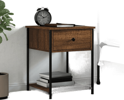 Vidaxl Nattbord brun eik 44x45 cm