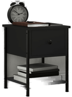 Vidaxl Nattbord svart 34x35,5 cm