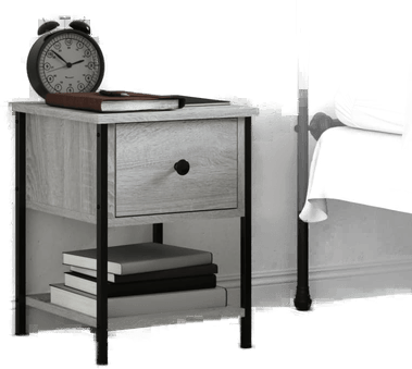 Vidaxl Nattbord grå sonoma 34x35,5 cm