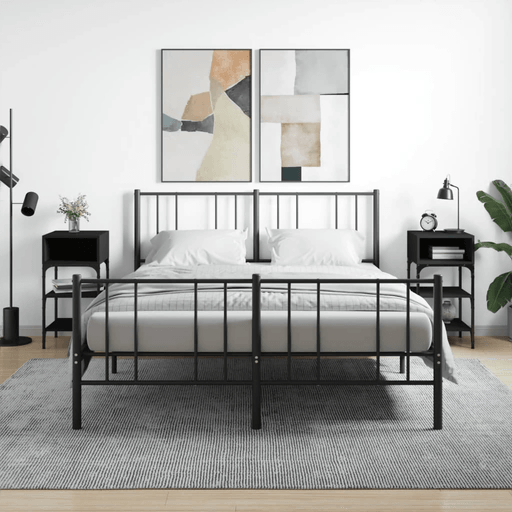 Vidaxl Nattbord 2 stk svart 35x34,5x70 cm