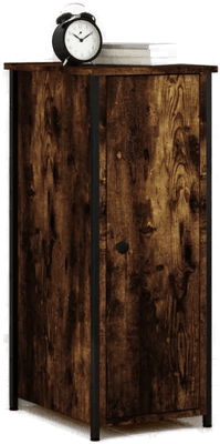 Vidaxl Nattbord røkt eik 32x42x80 cm