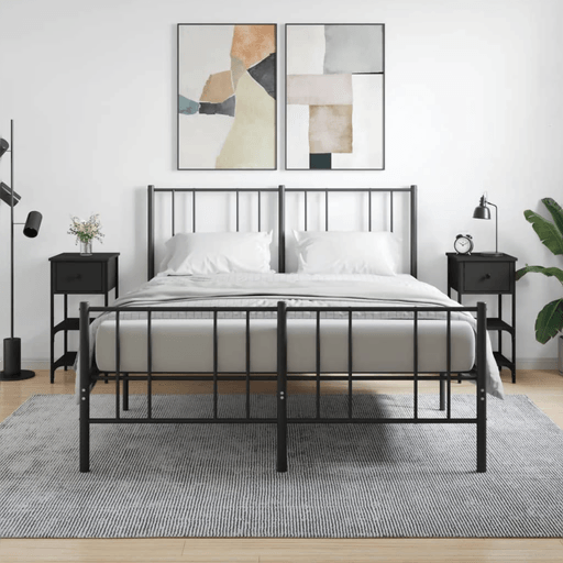 Vidaxl Nattbord 2 stk svart 34x36x70 cm