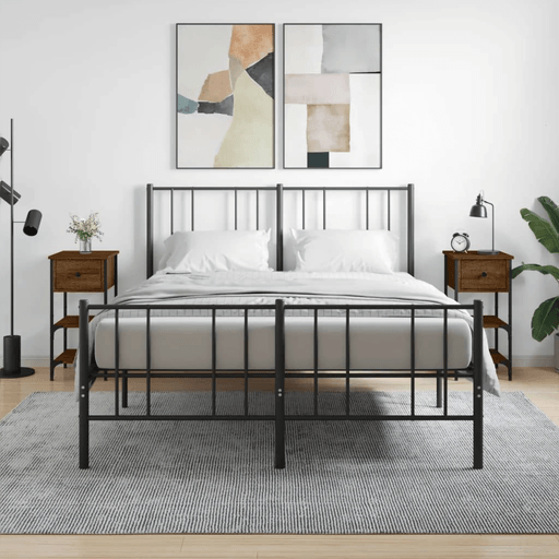 Vidaxl Nattbord 2 stk brun eik