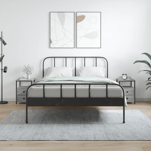 Vidaxl Nattbord 2 stk grå 34x35,5 cm