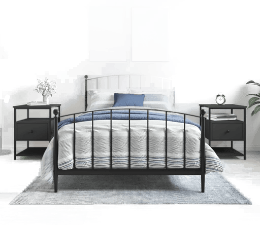 Vidaxl Nattbord 40x42x56 cm svart