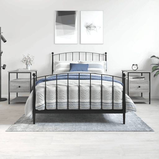 Vidaxl Nattbord 2 stk grå 40x42x56 cm