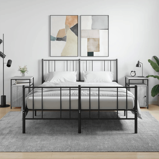 Vidaxl Nattbord 2 stk grå 40x42x60 cm