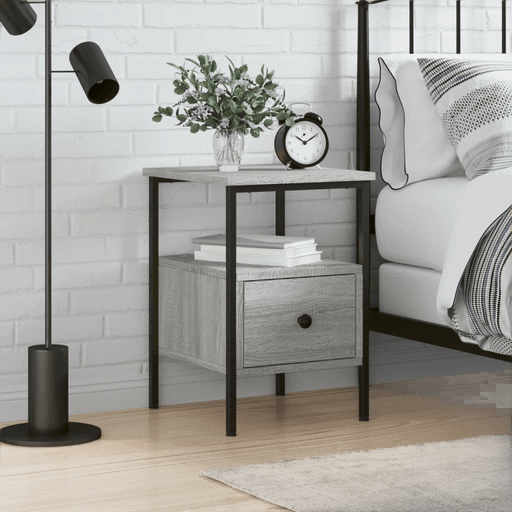Vidaxl Nattbord grå sonoma 34x36x50 cm
